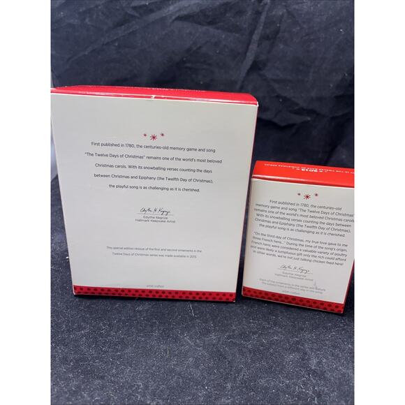 Hallmark Keepsake - Twelve Days Of Christmas - Tree Ornaments - One, Two + Three - Picture 5 of 8